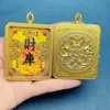 Cofre del Tesoro Estilo Incrustaciones, Colgante Thangka Colorido Dorado, Sencillo y Versátil, Moderno y Exquisito, Colgante Unisex, Suministro para Transmisiones en Vivo