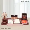 Fábrica de Origen 2026 Calendario de Escritorio de Secuoya de Gama Alta Adorno de Escritorio Ejecutivo de Madera de Lujo para Oficina