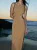 Vestido elegante, sexy, ajustado, sin mangas, con espalda descubierta y tirantes finos para mujer de verano, comercio transfronterizo entre Europa, América y el sur de Asia.