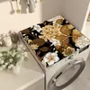 Funda de Mesa de Noche Floral Tridimensional para el Hogar, Funda para Lavadora, Paño de Cubierta Antideslizante Absorbente de Agua de Tierra de Diatomeas, Tapete a Prueba de Polvo