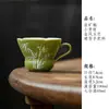 Serie de Juego de Té de Cerámica de Bambú Pintado a Mano Naranja Verde Gaiwan Tetera Taza de Té Taza de Maestro Soporte para Tetera Posavasos Gong Dao Bei Infusor de Té