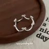 Anillo de Plata S925 Estilo Coreano con Lazo y Pequeña Corona para Mujer Cui Yan Jewelry Anillo Abierto Índice Niche Retro