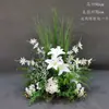 Arreglos Florales de Boda Estilo Bosque, Macetas Colgantes, Flores de Seda, Decoraciones de Pasillo, Decoraciones para la Ceremonia de Entrega del Coche de Boda, Escaparates, Plantas Verdes