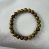 Pulsera Creativa de Sándalo Verde y Loto, Pulsera de Sándalo Verde con Loto Tallado, Cuentas Budistas de Estilo Étnico, Pulsera para Parejas