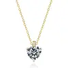 Collar de corazón de plata esterlina s925 para mujer, colgante de doce piedras de nacimiento de Amazon, cadena de clavícula, comercio transfronterizo entre Europa y Estados Unidos