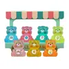 Desenho Animado Criativo Moderno Luminoso Cor Sólida Urso Arco-Íris Resina Acessório DIY Chaveiro Enfeite de Carro Ursinho Teddy