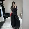 Camisa de Manga Larga French Twist para Mujer Primavera y Otoño Diseño Delgado Holgado Camisa Irregular con Protección Solar Top Elegante