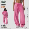 Pantalones de Chándal Pesados para Hombre CKX de 390G con Forro de Polar, Marca de Tendencia Retro Americana, Silueta de Guadaña con Puños, Pantalones Holgados con Aspecto Desgastado