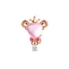 Fuente de joyería otoño e invierno nuevo chapado en plata piedra de hibisco doce signos del zodíaco chapado en oro rosa regalo de Navidad outlet de fábrica