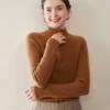 Elegante a Rayas, Cómodo para Ropa de Trabajo, Suéter de Cachemir Cálido con Cremallera Media, Cuello Medio Alto, Moda Nueva para Mujer