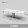 Mesa de conferencia blanca, mesa larga, mesa de capacitación de oficina simple y combinación de silla, banco de trabajo, mesa de recepción grande y pequeña, mesa de negociación
