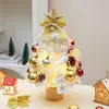 Árvore de Natal flocado terno rosa enfeites de Natal para mesa presente decoração de Árvore de Natal mini Árvore de Natal