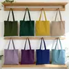 Bolsas Tote de Lona Coloridas Lisas no Atacado em Estoque, Sacolas de Lona Estampadas para Compras, Bolsas Tote de Lona Ecológicas de Alta Qualidade