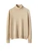 Suéter de Punto Básico Versátil Consinee 100% Cachemira Pura para Mujer, Cuello Alto, Holgado y Suave, Suéter Básico Liso