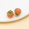 Colgante de trébol de cuatro hojas y calabaza estéreo de simulación de vidrio con agujero Charm Llavero hecho a mano DIY Accesorios para Collares y Joyería