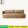 Juego de sofá de teca de alta gama para exteriores para patio, villa, hotel, jardín exterior, terraza, combinación de sofá de madera maciza impermeable y anticorrosión