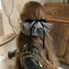 ¡Terciopelo Doble Cara Importado de Corea! 2025 Nuevo Clip de Resorte de Lazo a Cuadros de Gama Alta Pinza para el Pelo de Falda Accesorio para el Cabello