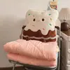 Almohada y manta de doble uso para siesta, engrosada, plegable para usar en el coche, manta para siesta de oficina, cojín dos en uno