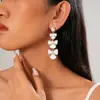 Brincos Europeus e Americanos em Resina com Strass em Formato de Laço e Leque, Elegantes e Requintados, Moda de Nicho, Luxo Leve, Brincos de Alta Qualidade