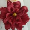 Flor artificial Hibisco Peonía Cabeza de flor Flor de peonía grande Cabeza de flor falsa Accesorios Hanfu Flor de seda Sombrero de paja Tarjeta para el cabello Flor falsa