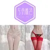 Meias de Seda Hot Cross Femininas Abertas na Virilha Seda Preta Tentação Meia-Calça de Seda Preta