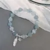 Pulsera de Ópalo para mujer pulsera azul marino pulsera de luz de luna gris pulsera de cristal natural pulsera ins Pulsera elegante versátil