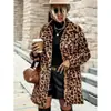 2025 Amazon Aliexpress Nueva Chaqueta de Invierno de Manga Larga con Estampado de Leopardo