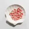 Nuevo Estilo Flor de Cerezo Estampada en Oro con Bordes Dorados y Plateados 15 mm Pétalos Perlados de Dos Tonos Materiales Hechos a Mano para Bricolaje Accesorios para el Cabello de Estilo Antiguo Ramo