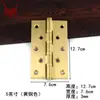 Dobradiça Antiga Chinesa de Cobre Puro Porta de Madeira Montagem Oculta Porta de Armário Dobrável Tela Dobrável Latão Espessado Abertura Plana Dobradiça Escovada