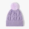 Novo Estilo Gorro Jacquard Espesso Quente Sem Aba Tricô para Mulheres, Chapéu de Lã para Exterior, Gorro de Tricô Versátil Casual para o Dia a Dia