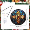 TYU549-568 Colgante Navidad Yeti Acrílico Cadena de Hierro Colgante Vacaciones Ventana Porche Adorno Decorativo