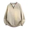 Suéteres de malha com decote V e redondo para casais, masculinos e femininos, com detalhes bordados à mão, estilo old money, para outono e inverno, atacado de fábrica transfronteiriço