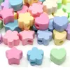 Acrílico Creme Contas com Furo Grande Flor de Ameixa Coração de Pêssego Contas Soltas Material para Pulseira Colar Joias DIY Feito à Mão