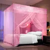 Mosquiteros al por mayor para uso doméstico, tipo encriptado, estilo antiguo. Marco Engrosado, Puerta Única. Cama Matrimonial. Bastidor Integrado de Fábrica