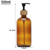 Botella de vidrio para gel antibacterial de mano tipo prensa, botella de vidrio para champú doméstico, gel de ducha subenvasado, botella transparente para gel antibacterial de mano al por mayor