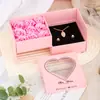 Nueve Cajas de Regalo de Joyería con Flores de Jabón, Collares de Joyería con Flores Eternas, Rosas para el Día de San Valentín, Cajas de Dulces Giratorias