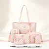 2026 bolsa de mano grande de gran capacidad informal nueva moda de moda con estampado de letras juego de siete piezas