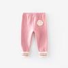 Leggings con Parches para Niños 2025 Nuevo Otoño Estilo Bebé Pantalones Casuales de Dibujos Animados Estilo Coreano para Bebé Pantalones de Color Contrastante