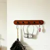 Gancho de madera simple para abrigos de entrada, montado en la pared, gancho de hierro forjado sin taladro detrás de la puerta, perchero, estante de almacenamiento para dormitorio