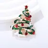 Moda Europeia e Americana Liga Esmalte Strass Árvore de Natal Broche Requintado Criativo Masculino e Feminino Roupa Corsage Alfinete de Joia
