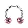 8 Cores Aço Inoxidável Diamante Completo Ferradura Piercing Nariz Joia Piercing Corporal Brincos de Diamante Amazon Unha Osso Mole