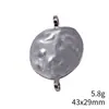 43x29mm 5,8g Multicor DIY Vintage Liga de Zinco Acessórios para Joias Conector Redondo Irregular Martelado