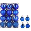 24 Decorações de Bola de Melancia para Árvore de Natal Lantejoulas Pó de Lantejoulas Bola Misturada Plástico Bola de Natal 3CM 4CM