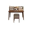 Escritorio con estantería, mesa integrada, escritorio de computadora, escritorio de oficina moderno simple, escritorio de estudio para estudiante montado en la pared para dormitorio de apartamento pequeño