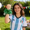 Pulseras de Fútbol del Mundial para Aficionados Animando y Posando para Fotos, Decoraciones de Muñeca Rayadas en Blanco y Negro