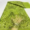 Tejido de Malla Bordado con Lentejuelas Geométricas Florales Europeas Multicolores Tejido Bordado con Lentejuelas Ropa para Escenario y Vestidos de Noche