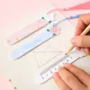 Marcapáginas de Regla Sakura para Niños y Estudiantes de Primaria, Clip Marcapáginas de Dibujos Animados Creativos, Marcapáginas de Madera, Regla Escala de Recompensa Navideña