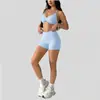 ZORA en stock súper vendido conjunto de sujetador + shorts dfyn para yoga ropa deportiva fitness sin costuras para mujer conjuntos de yoga