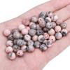 Cuentas de Piedra Miscelánea Natural Hechas a Mano DIY Pulsera de Piedra Jaspeada Cuentas Dispersas Shoushan Cuentas Redondas de Piedra Roja Cuentas de Accesorios de Cebra