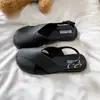 Sandalias Baotou Conjunto de Mujer Verano Planas Zapatos Perezosos Casual Moda Playa Transpirables Baotou Medias Sandalias